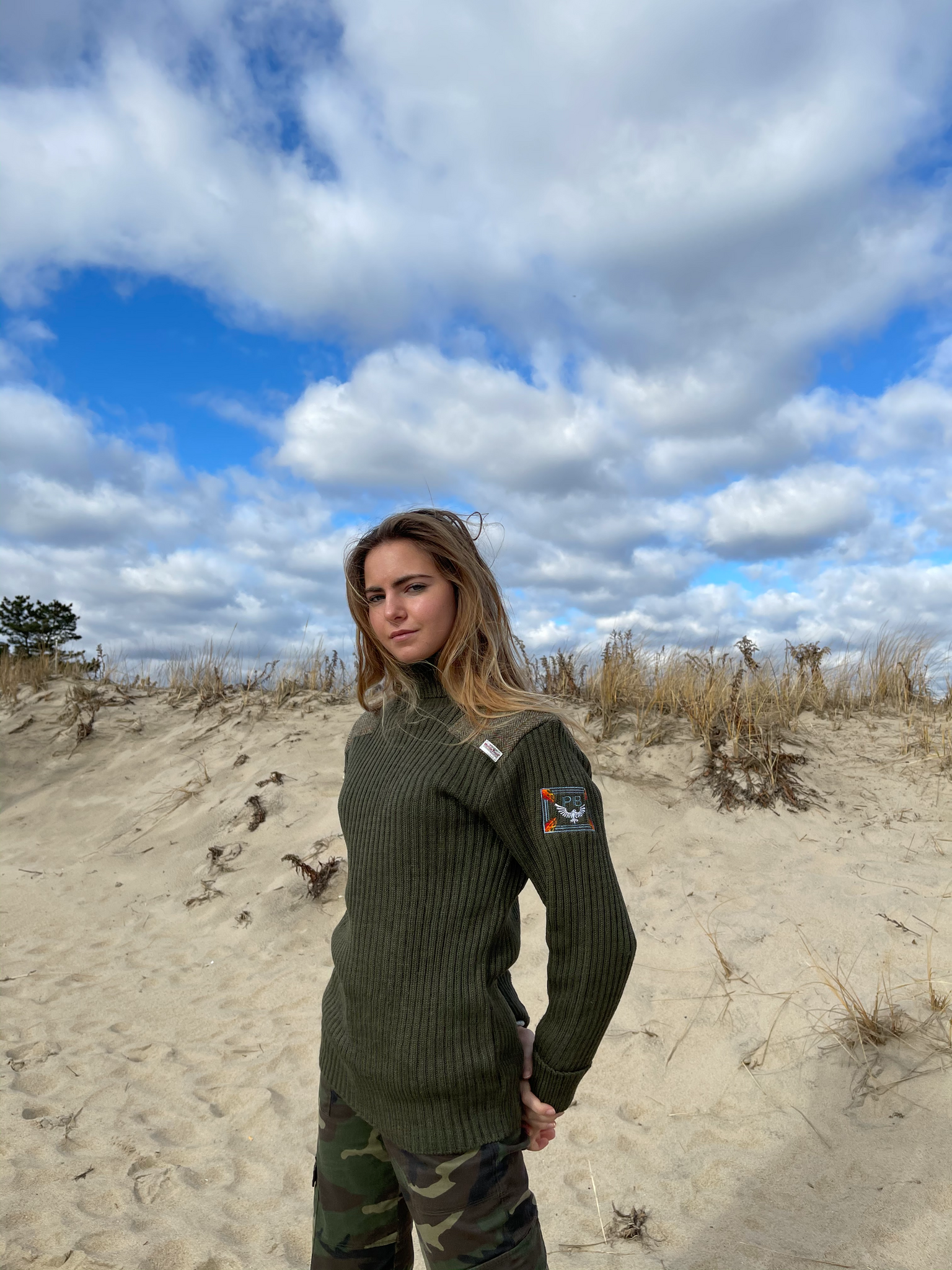 English deals military sweater